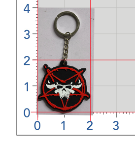 DANZIG PENTAGRAM SKULL KEY CHAIN