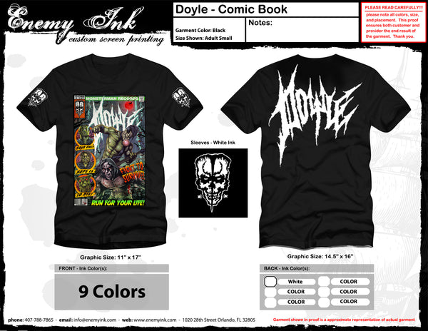 NEW DESIGN !!  Doyle Comic book t shirt